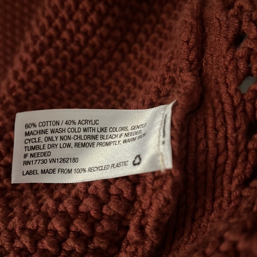 Universal Thread | Small Rust Ruffle Knit Cardigan - Picture 4 of 7